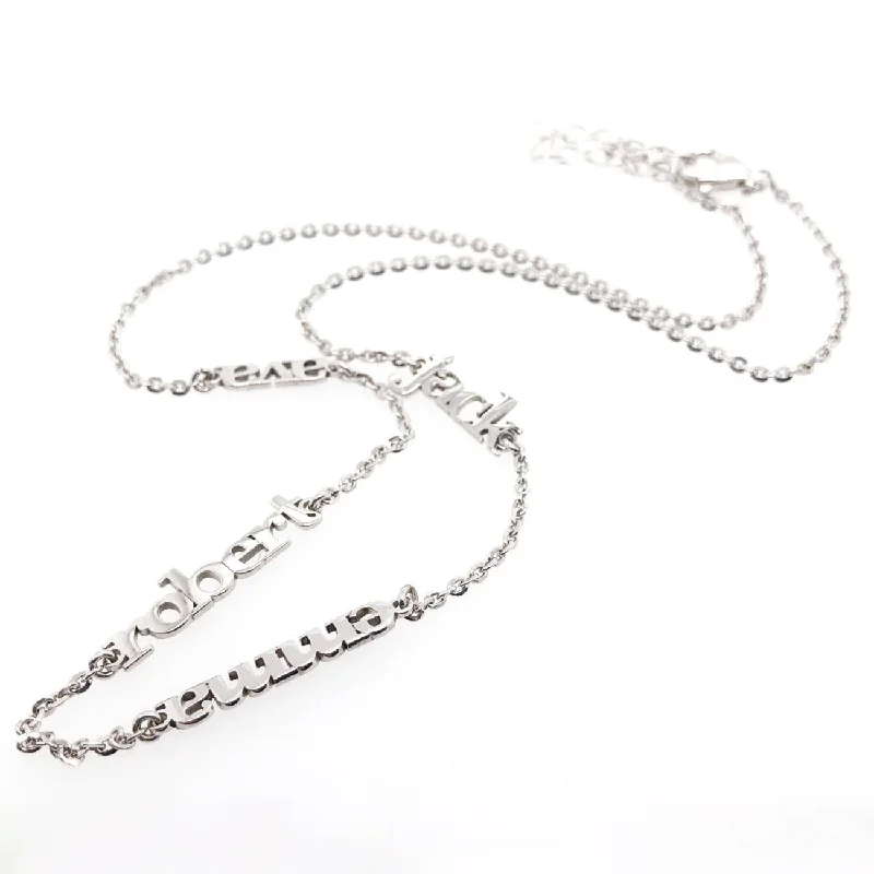 Layered Silver Necklace-SS 18" Name Necklace -Customize up to 4 Names