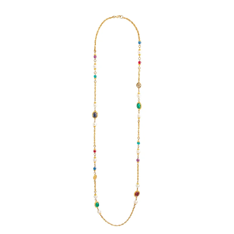 Simple Long Pendant Necklace-Althea Necklace