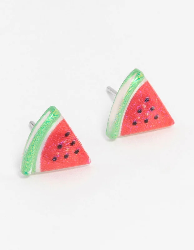 Unique Hoop Earrings-Watermelon Stud Earrings