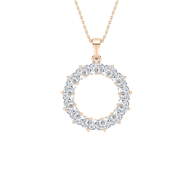 Stylish Layered Necklace-Looking Glass Circle Necklace