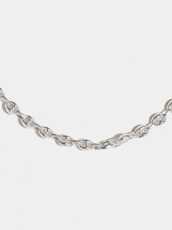 Silver Diamond Necklace-Gucci Chain