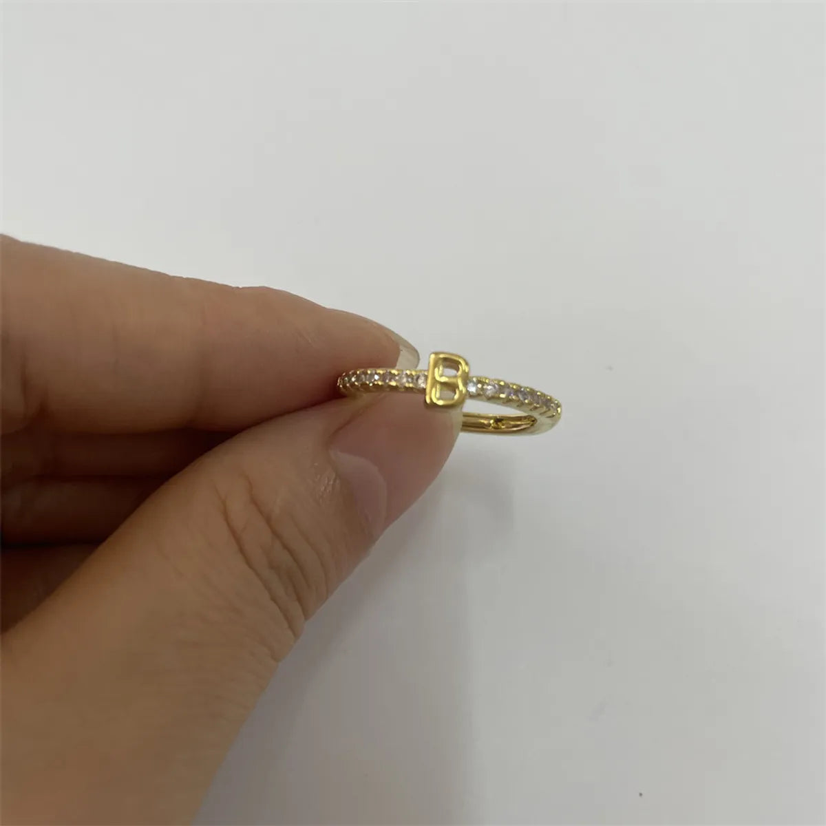 14K Real Gold-Letter B