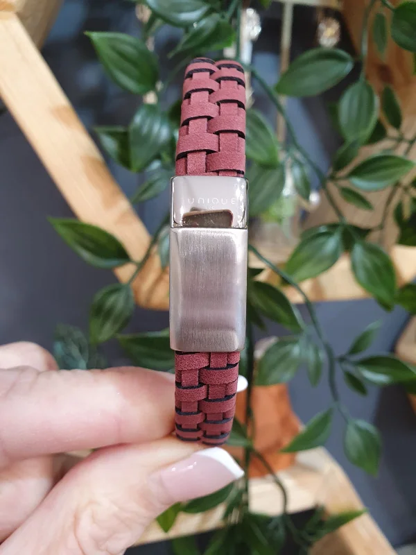 Trendy Rope Bracelet-Unique & Co Burgundy Suede Bracelet