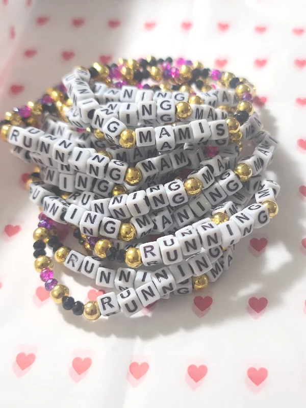 Personalized Bracelet Set-Running Mamis Word Bracelet