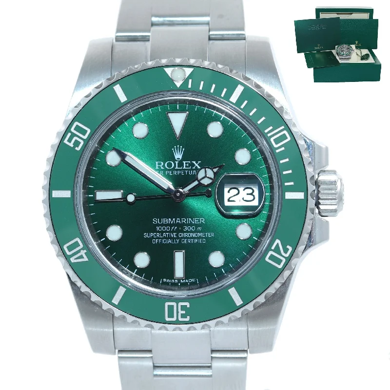 Skeleton Watch for Men-DISCONTINUED 2020 Rolex Submariner Hulk 116610LV Green Ceramic Watch Box