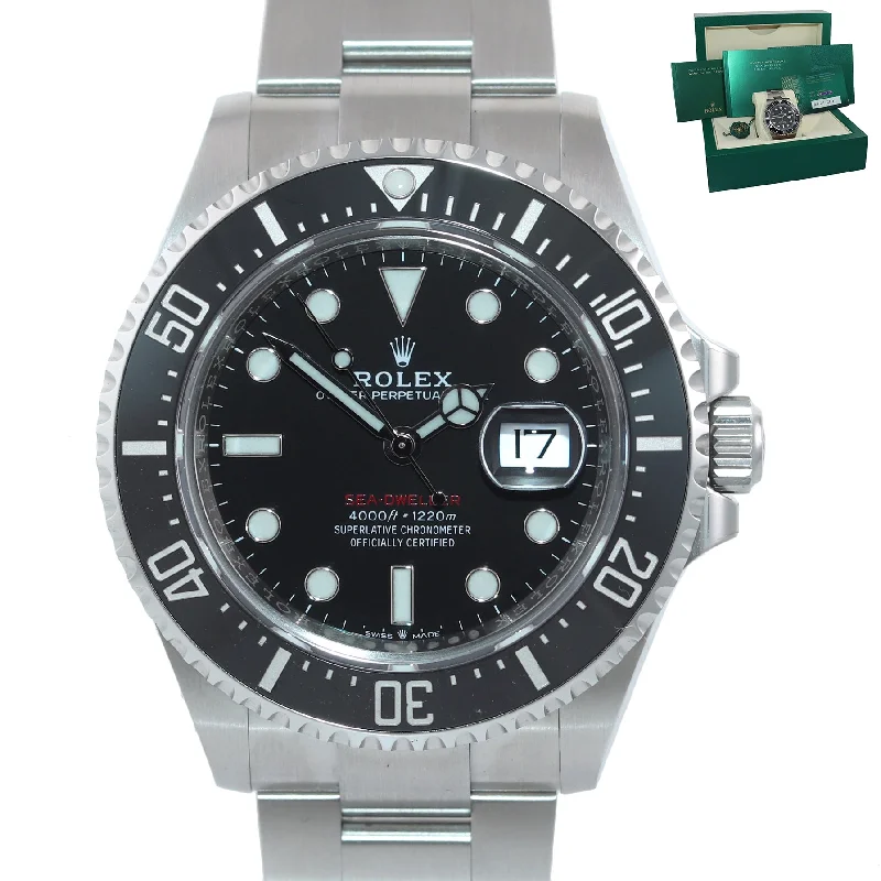 Customizable Titanium Watch-2021 PAPERS Mark II Rolex Red Sea-Dweller 43mm 126600 Steel Watch Box