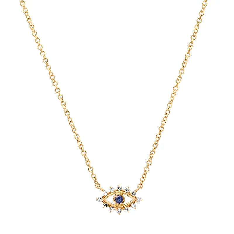 Crystal Chain Necklace-Mini Eye Necklace