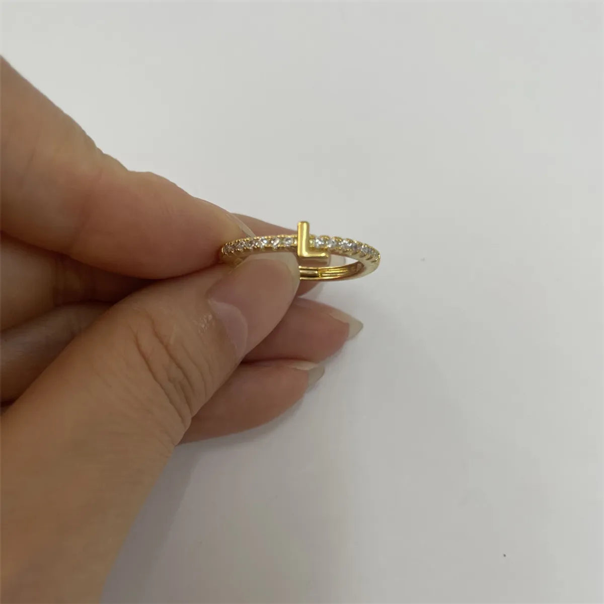 14K Real Gold-Letter L