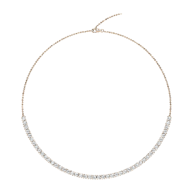 Fashionable Choker Necklace-Half Diamond Tennis Necklace