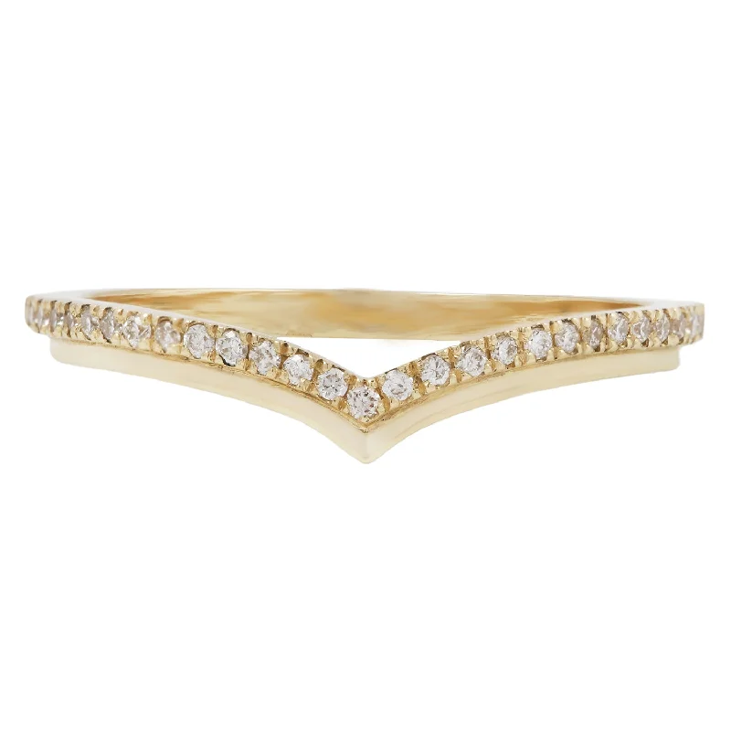 White Diamond Stepped Nesting Band