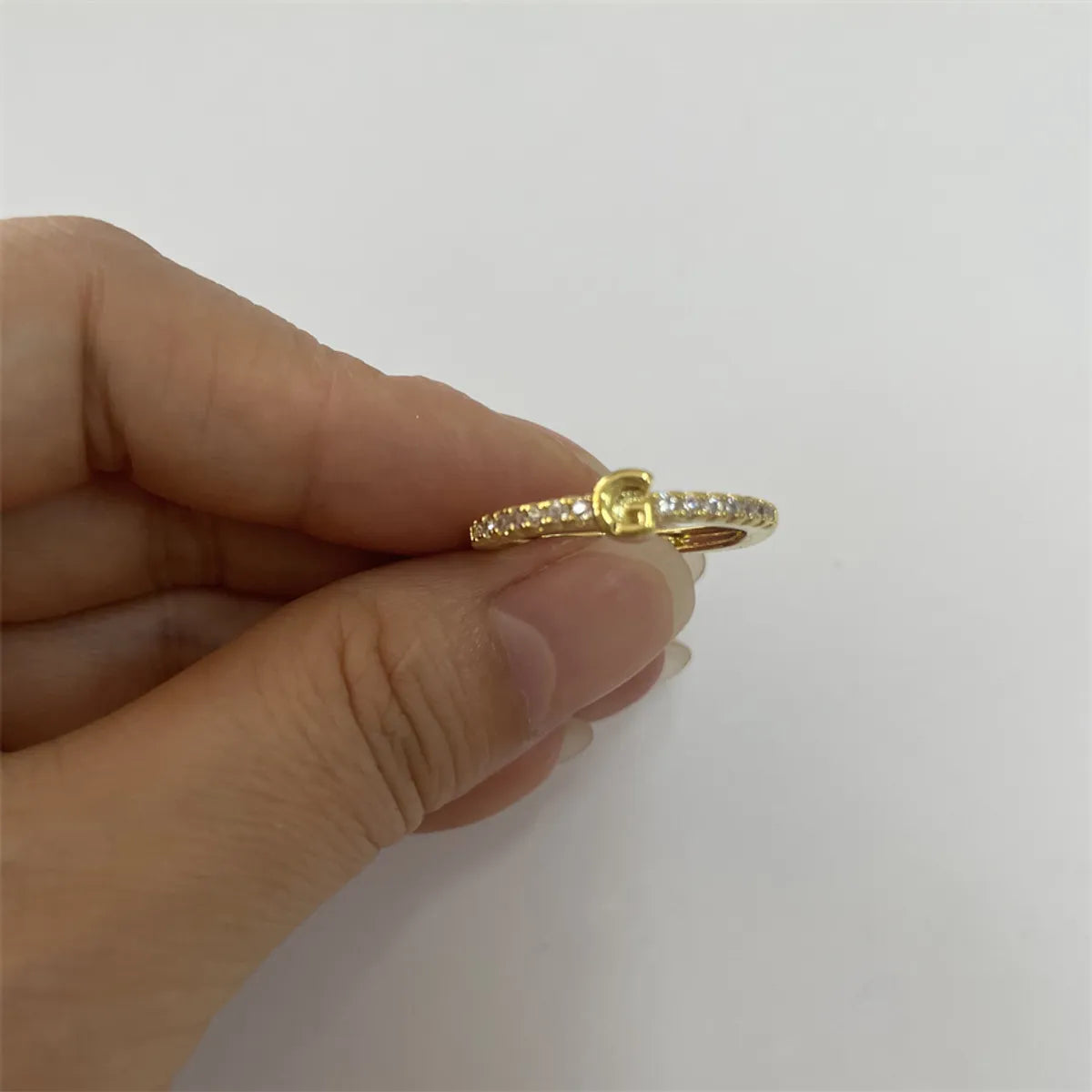 14K Real Gold-Letter G