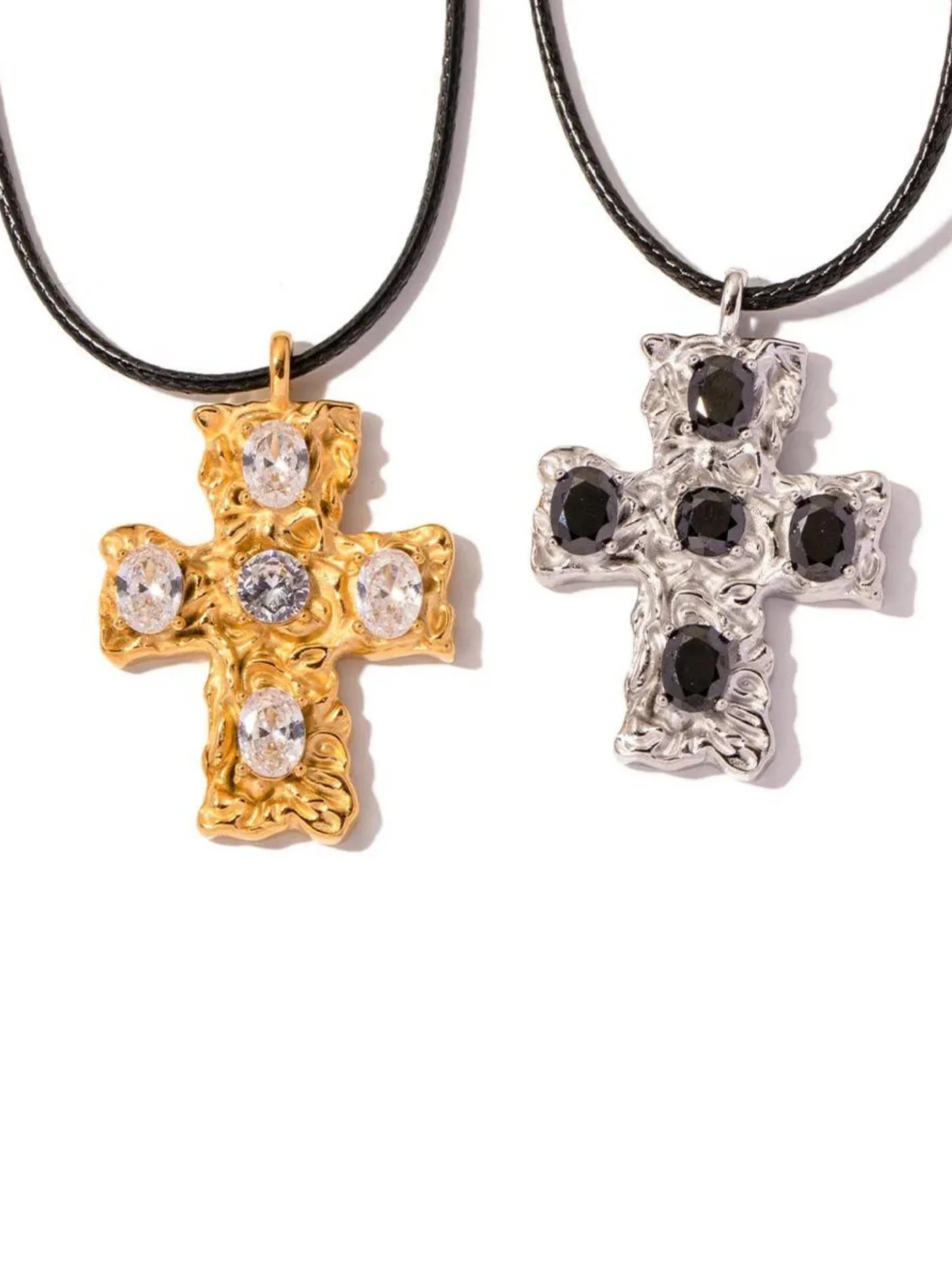 Elegant Multi-Chain Necklace-SPARKLING CROSS NECKLACE